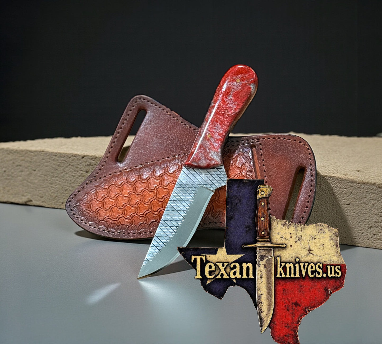 Old West Knife – Rustler’s Edge 4” Rasp Steel Blade with Epoxy Handle