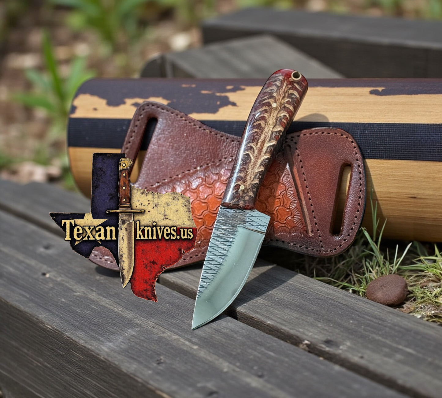 Handcrafted Western Knife for Men’s Gift – 3.25" Rasp Steel Blade