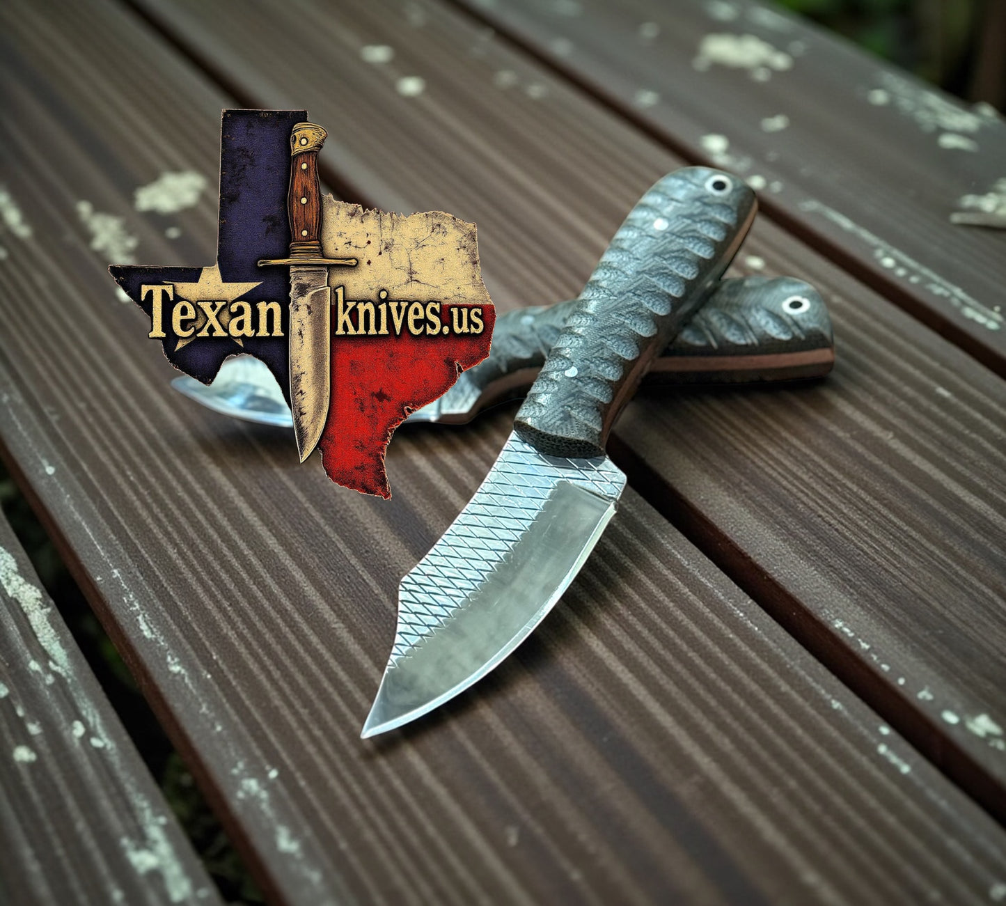 Ranch Hand Knife – 3.4" Rasp Steel Blade with Micarta Handle & Leather Sheath