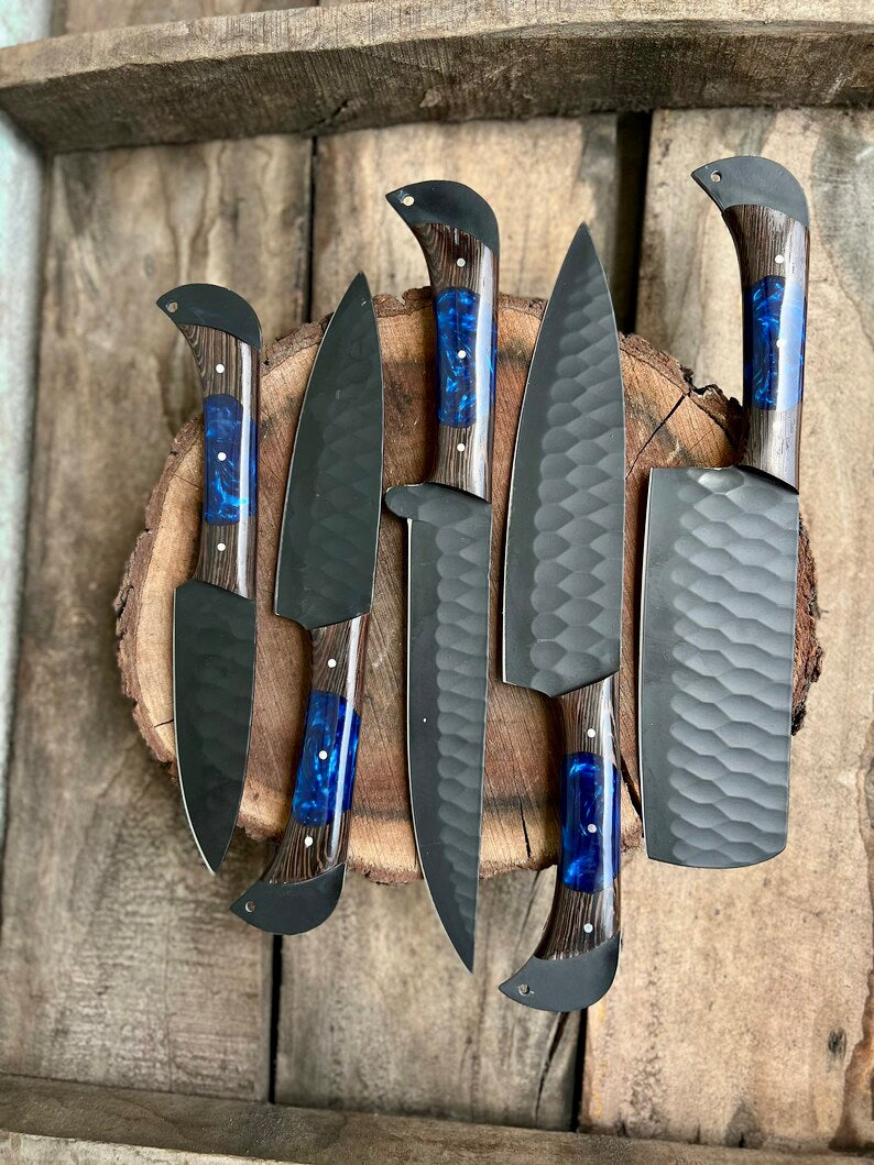 Damascus steel/D2 steel handmade knife chef set/Gift for wife/Girlfriend/Fiancee-wedding Gift-Valentine day gift/Husband Gift/sharp slicer