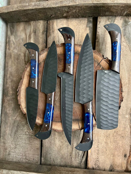 Damascus steel/D2 steel handmade knife chef set/Gift for wife/Girlfriend/Fiancee-wedding Gift-Valentine day gift/Husband Gift/sharp slicer