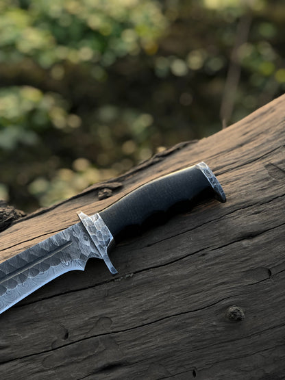 Custom handmade Damascus steel Bowie knife