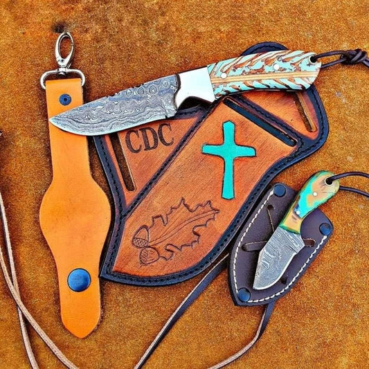 Bull Sheath Leather Knife – perfect gift item with leather sheath and durable design