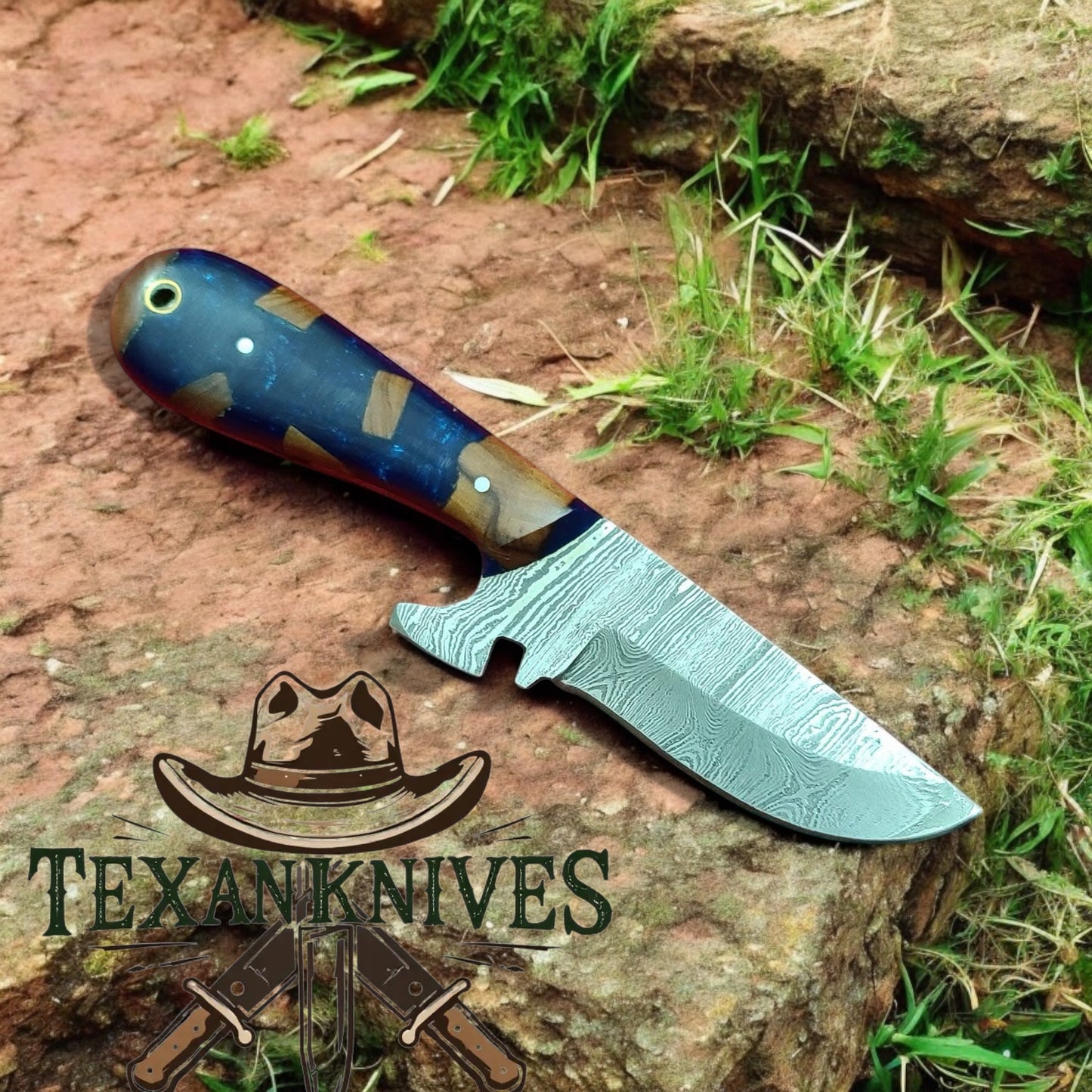 ✔ "Cowboy Belt Knife Sheath with Damascus Steel Blade and Resin Wood Handle" (Includes primary keyword naturally.)

