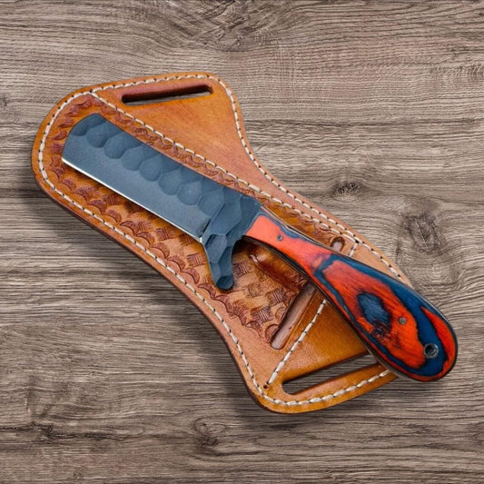 Custom Handmade Bull Cutters with J2 Steel Blade and Pakkawood Handle