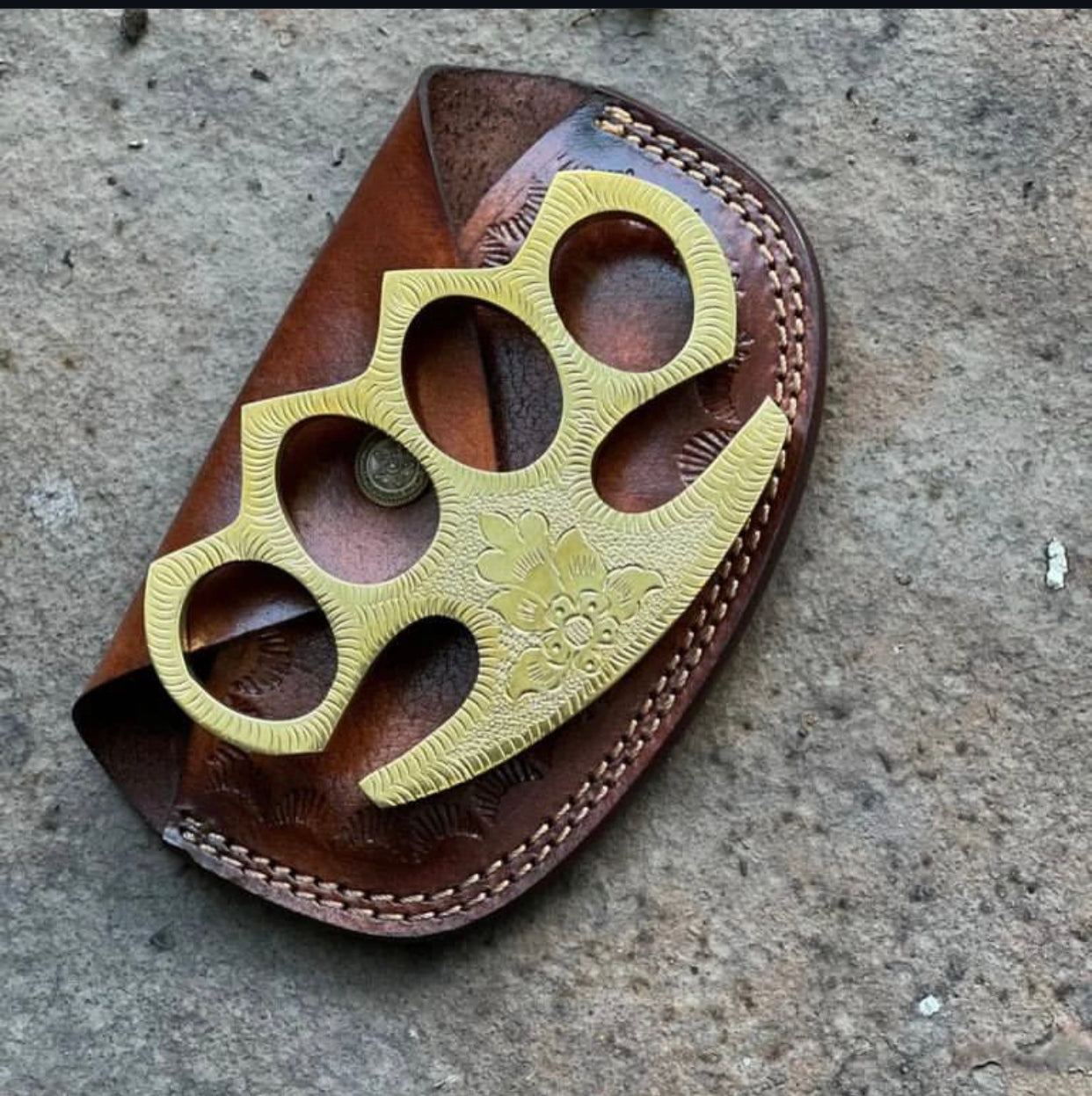 Handmade Brass Knuckles with Custom Engraving
