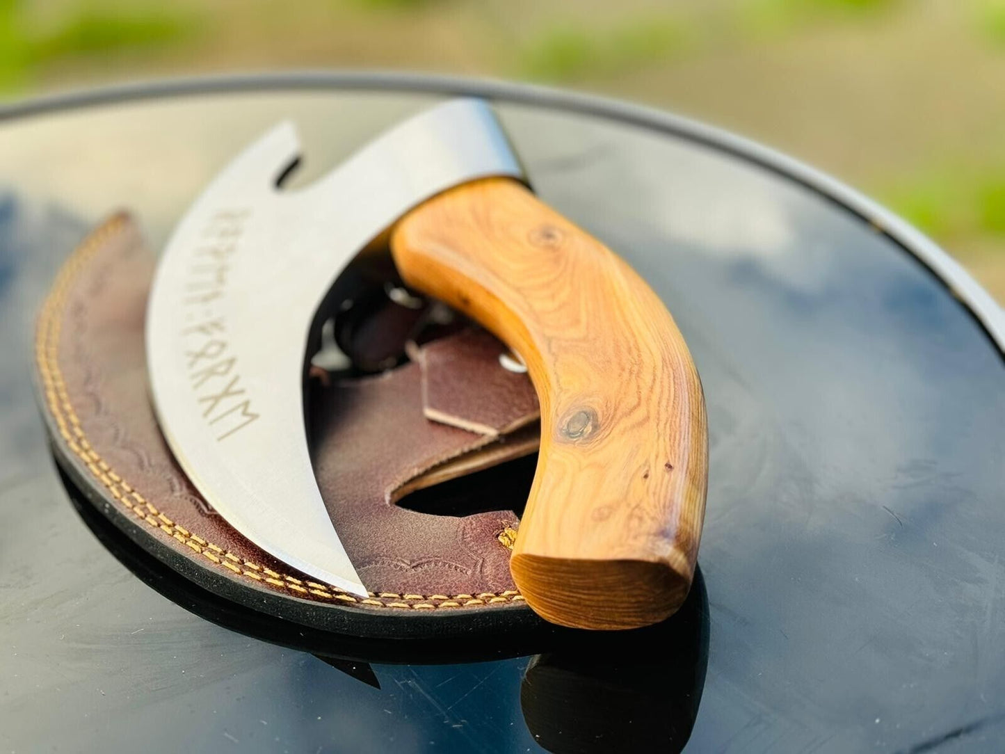 Sharp and Durable Vikings Pizza Cutter with Custom J2 Steel Blade