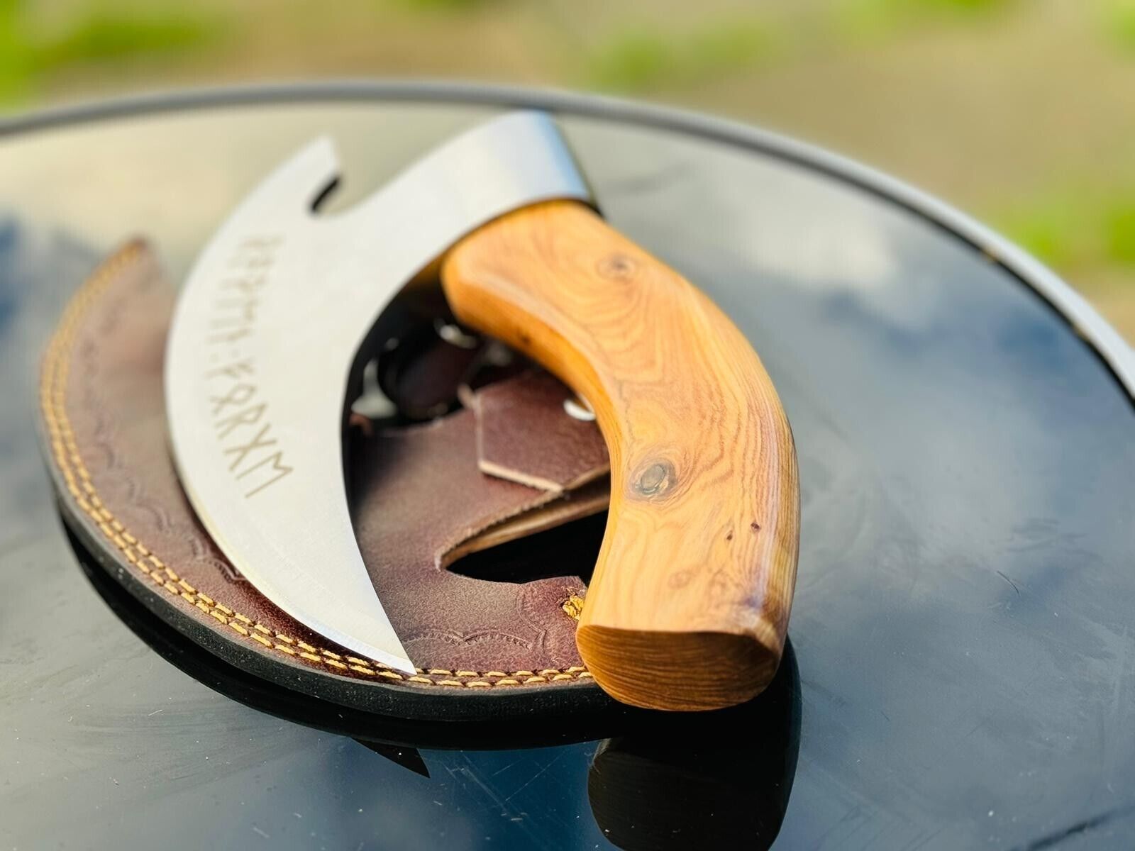 Sharp and Durable Vikings Pizza Cutter with Custom J2 Steel Blade